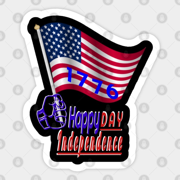 Independence Day in the United States Fourt of july Sticker by Top-you